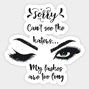 Sorry… lashes too long Sticker